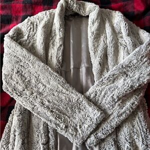 Cozy Gray Faux Fur Jacket